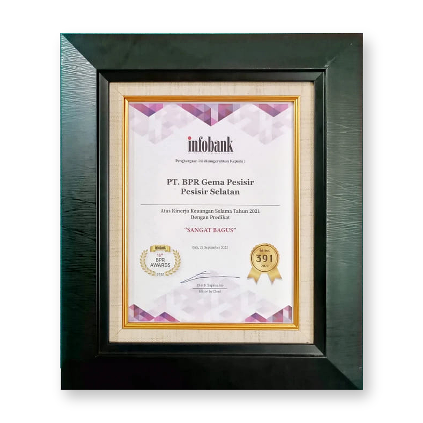 Info Bank - BPR AWARD 2021