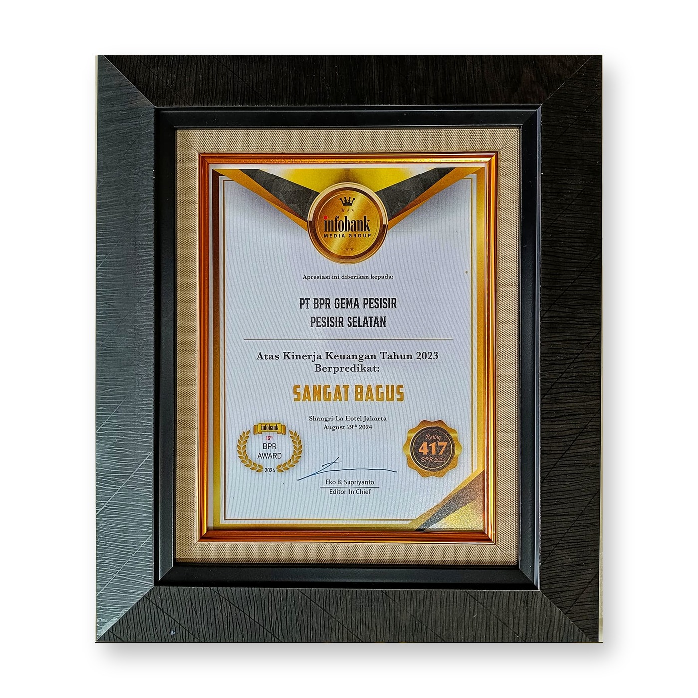 Info Bank - BPR AWARDS 2024